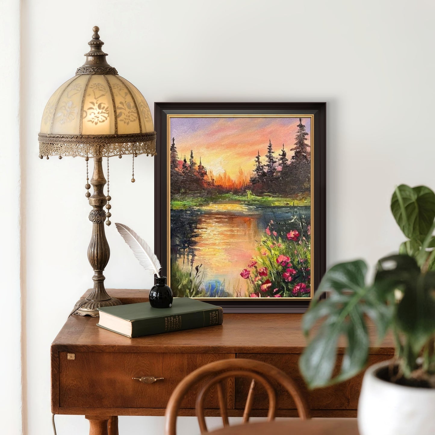 "Sunset by the Lake"