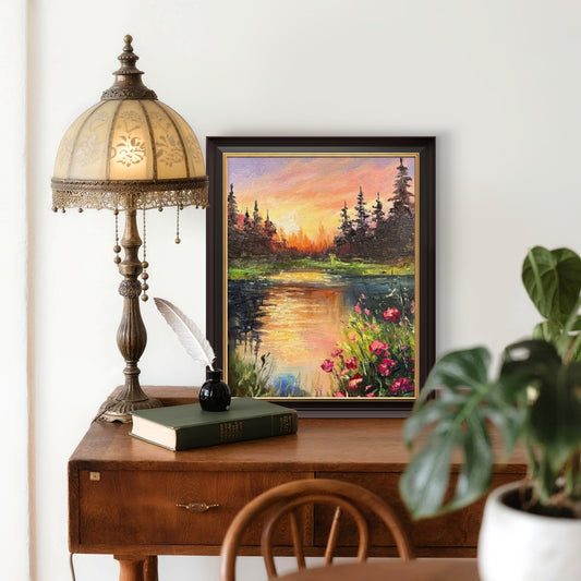 "Sunset by the Lake"