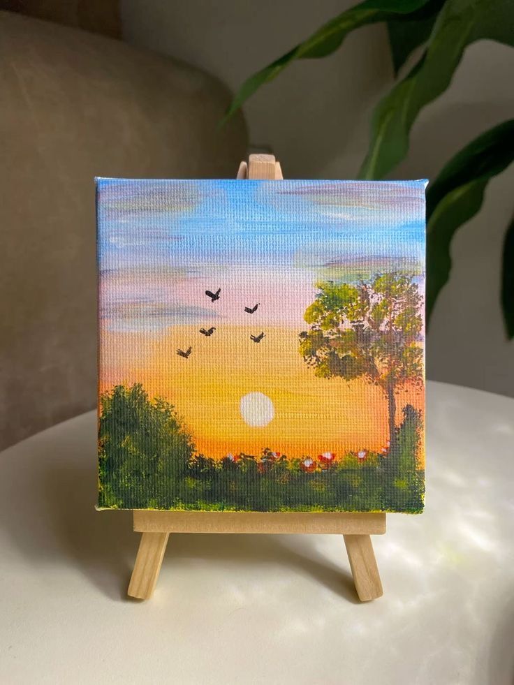 Mini canvas painting