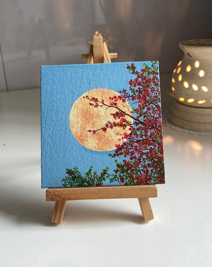 Mini canvas painting