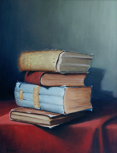 Still Life with Antique Books