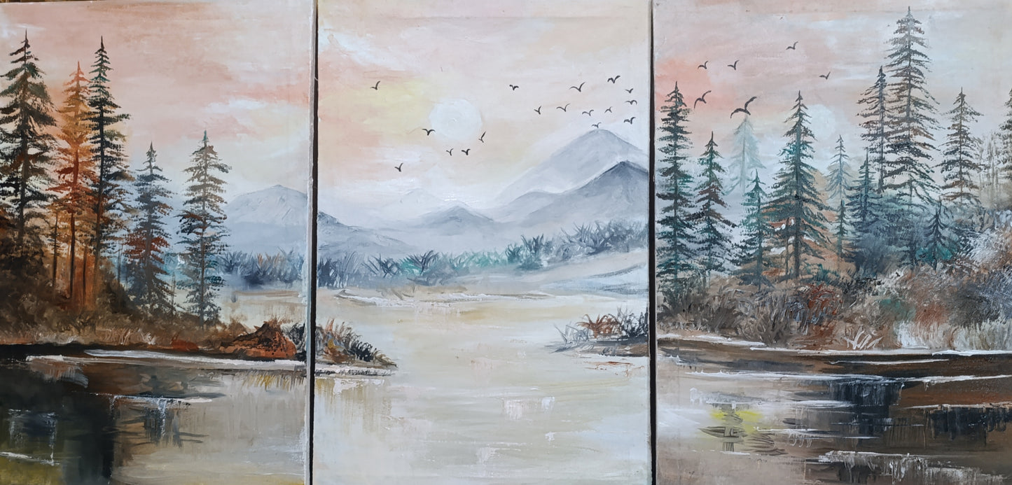 The Path of the River (3-Piece Triptych)