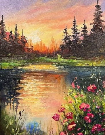"Sunset by the Lake"