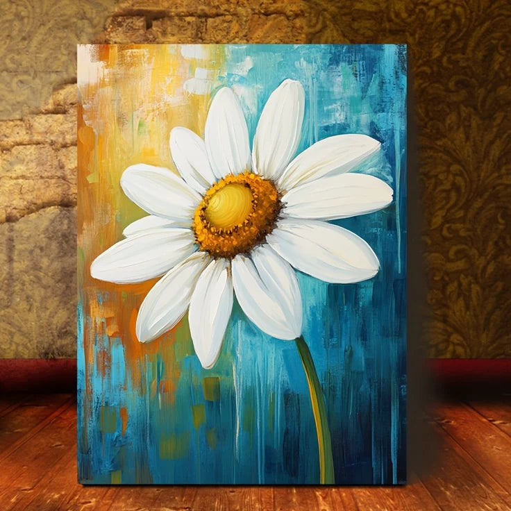 Abstract art and flower painting